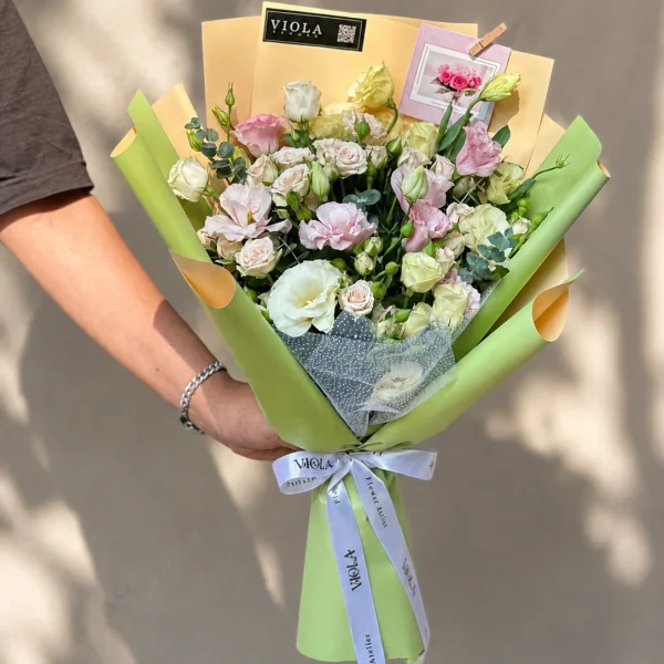 دسته گل بهار لیسین توس